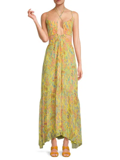 Ramy Brook Women's Fiona Floral Cutout Maxi Dress In Sunkissed