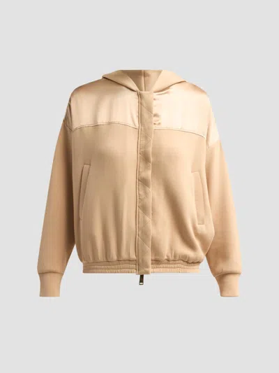 Ramy Brook Women's Fiona Satin-trim Hooded Jacket In Neutral