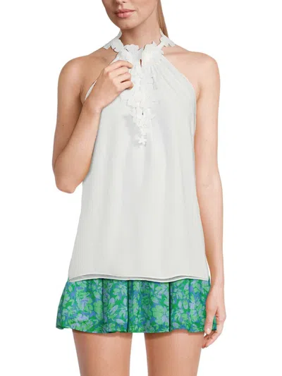 Ramy Brook Women's Floral Sleeveless Top In White