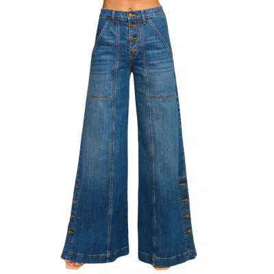 Ramy Brook Women's Flores High-rise Wide Leg Jean In Medium Wash In Blue