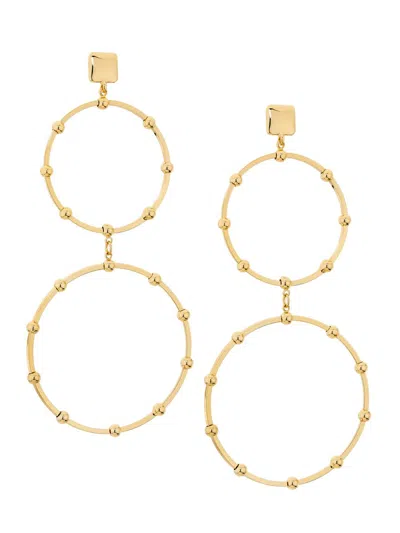 Ramy Brook Women's Geometrical Hoops Kairi Goldtone Earrings In Purple