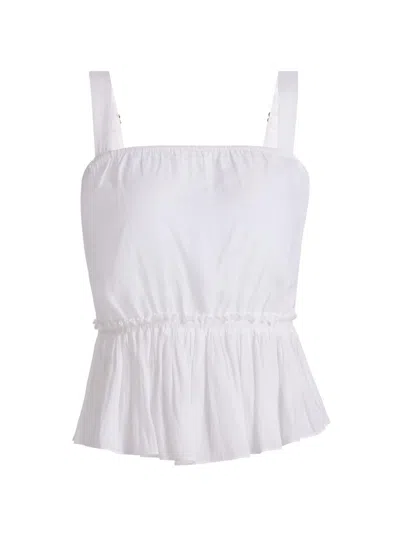 Ramy Brook Women's Giorgia Peplum Tank In White