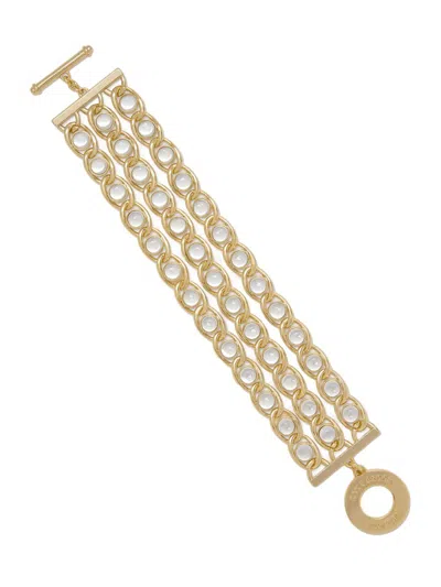 Ramy Brook Women's Glass Chain Dominika Goldtone & Glass Stone Bracelet In Pattern