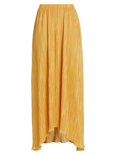 Ramy Brook Women's Gwendolyn Pleated Maxi Skirt In Orange