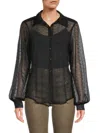 RAMY BROOK WOMEN'S HANNA PATTERN SHEER BLOUSE