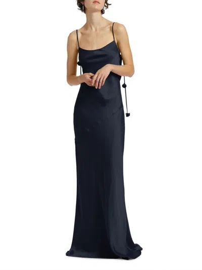 Ramy Brook Women's Hansel Bias-cut Rosette Gown In Blue