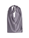 Ramy Brook Women's Harriet Convertible Stretch-silk Top In Slate Grey
