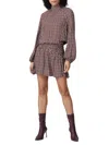 RAMY BROOK WOMEN'S HOUNDSTOOTH RUCHED MINI DRESS