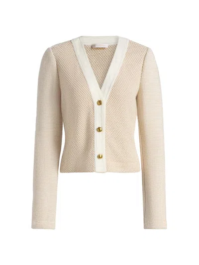 Ramy Brook Huda Cotton Lurex Tweed Jacket In Neutral
