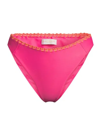 Ramy Brook Women's Iliana Crochet-trimmed Bikini Bottom In Pink