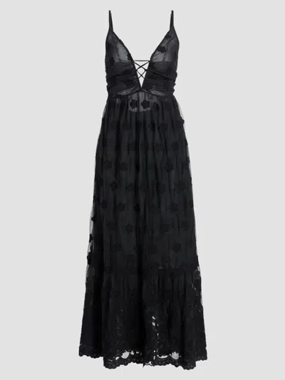 Ramy Brook Imogen Embroidered Maxi Dress In Black