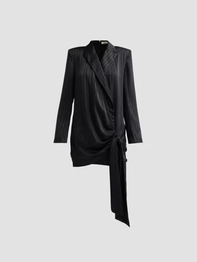 Ramy Brook Women's Irina Pinstriped Mini Dress In Black