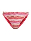 Ramy Brook Isla Bikini Bottom In Flame Chevron In Multi