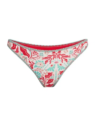 Ramy Brook Isla Printed Bikini Bottom In White