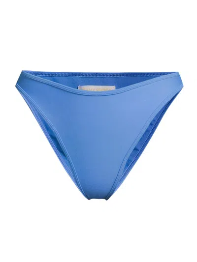 Ramy Brook Women's Isla High-leg Bikini Bottom In Blue