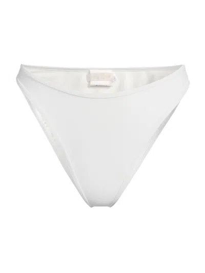 Ramy Brook Women's Isla High-leg Bikini Bottom In White
