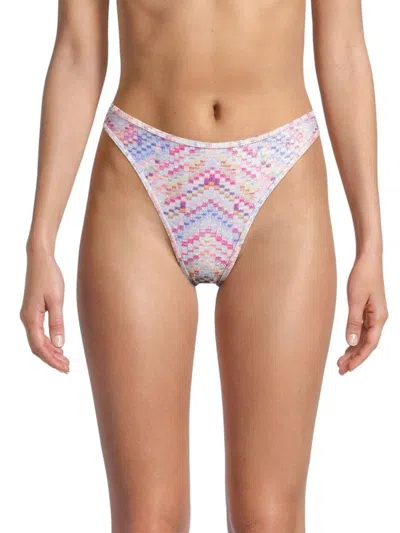 Ramy Brook Women's Isla Shimmer Bikini Bottom In Multi
