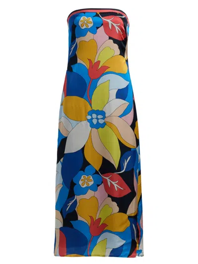 Ramy Brook Isley Printed Strapless Midi Dress In Multi