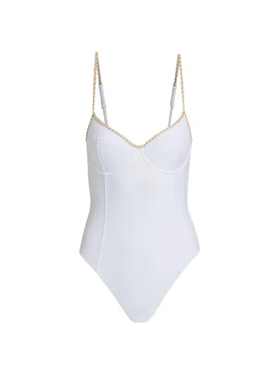Ramy Brook Women's Jayda Braided Underwire One-piece Swimsuit In White
