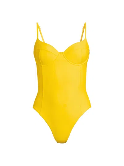 Ramy Brook Women's Jayda Bustier One-piece Swimsuit In Yellow
