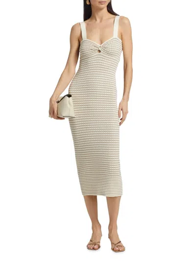 Ramy Brook Women's Jessa Metallic Striped Knit Midi-dress