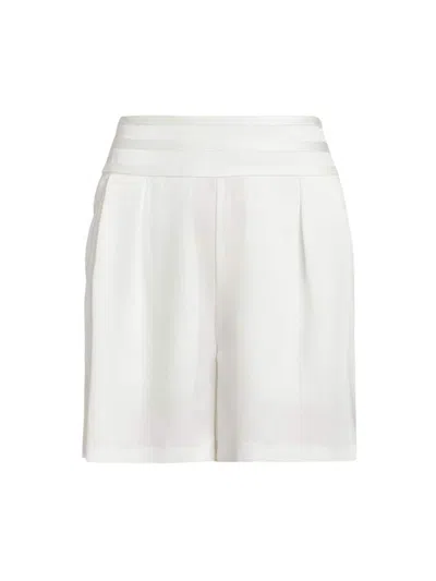 Ramy Brook Women's Joss Pleated Shorts In Ivory