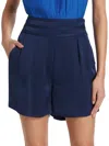 Ramy Brook Women's Joss Pleated Shorts In Spring Navy