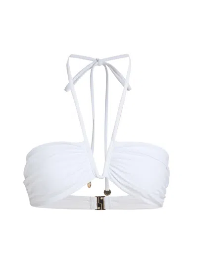 Ramy Brook Women's June Halterneck Bikini Top In White