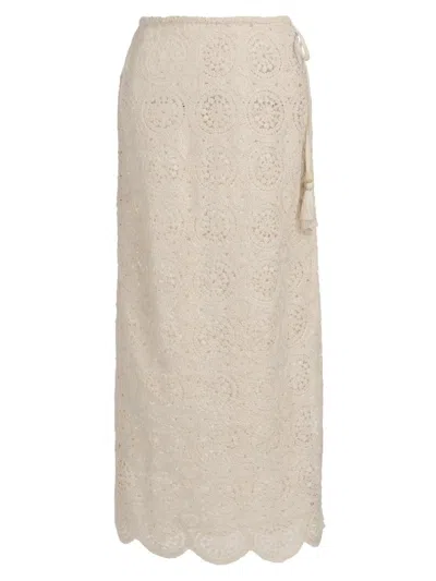 Ramy Brook Women's Karina Crochet Cover-up Skirt In Brown