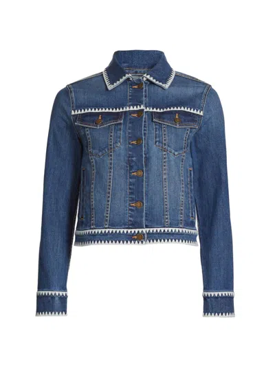 Ramy Brook Women's Kasey Embroided Denim Jacket