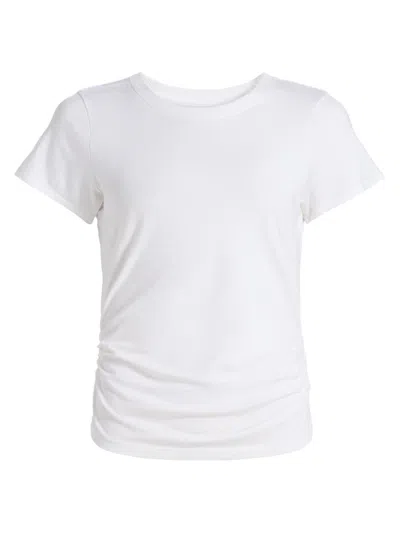 Ramy Brook Women's Kate Ruched Cotton-blend T-shirt In White