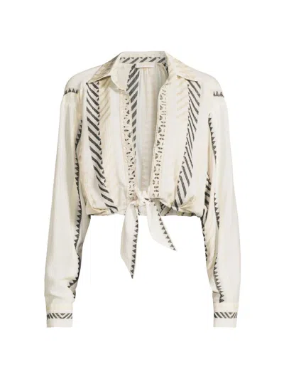 Ramy Brook Women's Kaylie Cotton Wrap Top In Multi