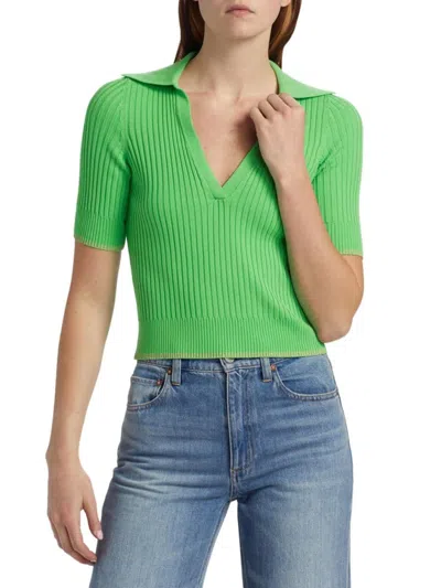 Ramy Brook Women's Kelly Rib-knit Top In Green