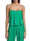 Ramy Brook Women's Kennedi Satin Strapless Top In Green