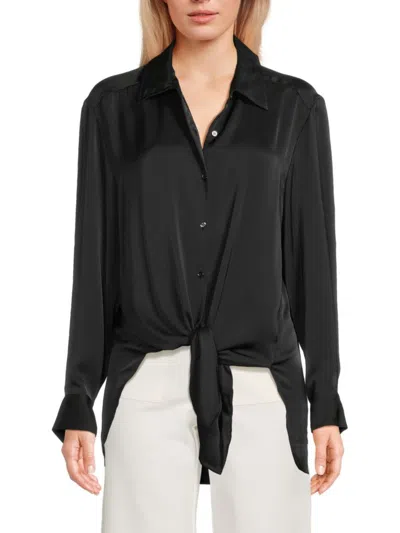 Ramy Brook Women's Kolby Button-front Shirt In Black