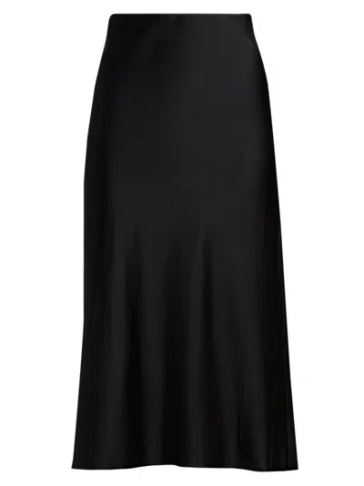 Ramy Brook Women's Krisia Stretch-silk Midi-skirt In Black
