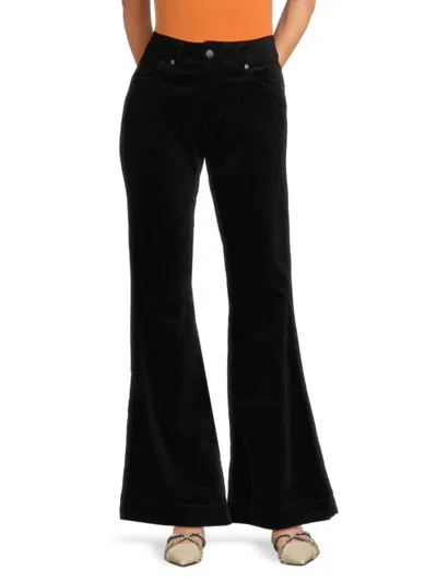 Ramy Brook Babies' Women's Kyle Velvet Flared Jeans In Black