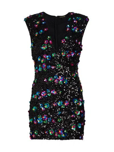 Ramy Brook Lacey Sequined Mini Dress In Black