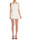 Ramy Brook Women's Laurel Smocked Cotton Minidress In White Eyelet
