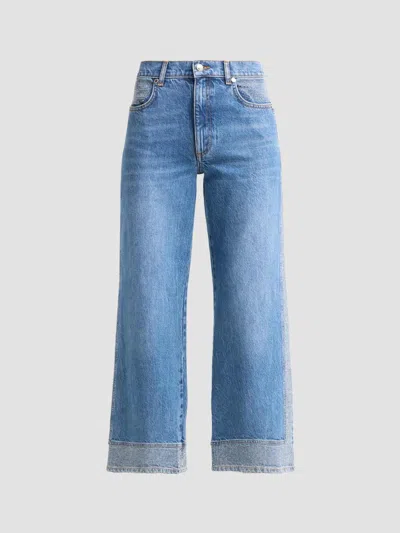 Ramy Brook Women's Leah Rhinestone-embellished Straight Jeans In Blue
