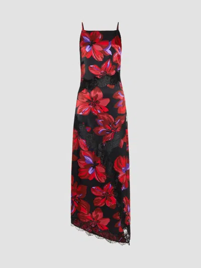 Ramy Brook Women's Leila Floral Asymmetric Maxi Dress In Black Multi