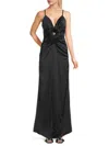 Ramy Brook Women's Lena Ruched Satin Gown In Black