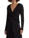 Ramy Brook Leon Beaded Top In Black In Black