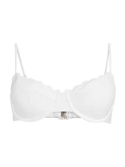 Ramy Brook Women's Leyla Scalloped Underwire Bikini Top In Orange