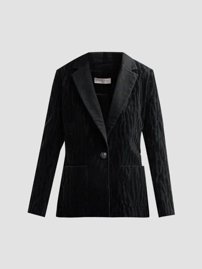 Ramy Brook Women's Liana Cotton-blend Velvet Blazer In Black