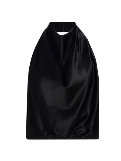 Ramy Brook Women's Libbie Silk Halterneck Top In Black