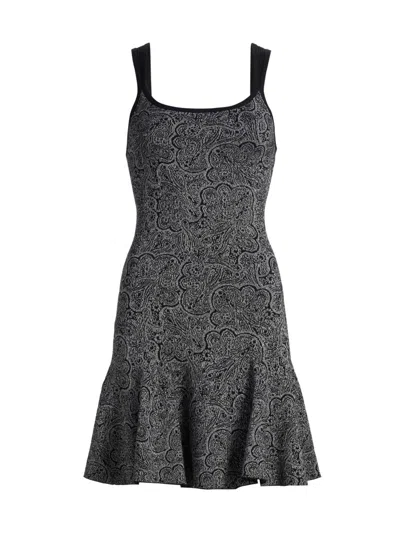 Ramy Brook Women's Lidia Metallic Knit Minidress In Gray