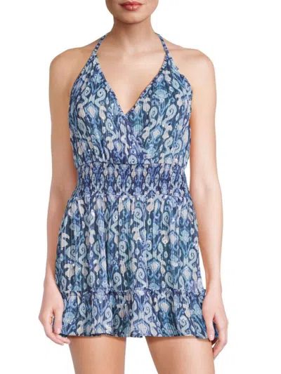 Ramy Brook Women's Liza Smocked Halter Minidress