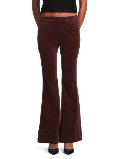 Ramy Brook Women's Lola Bootcut Pants In Cabernet Velvet
