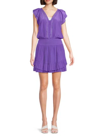 Ramy Brook Women's Lola Mini Fit & Flare Dress In Purple